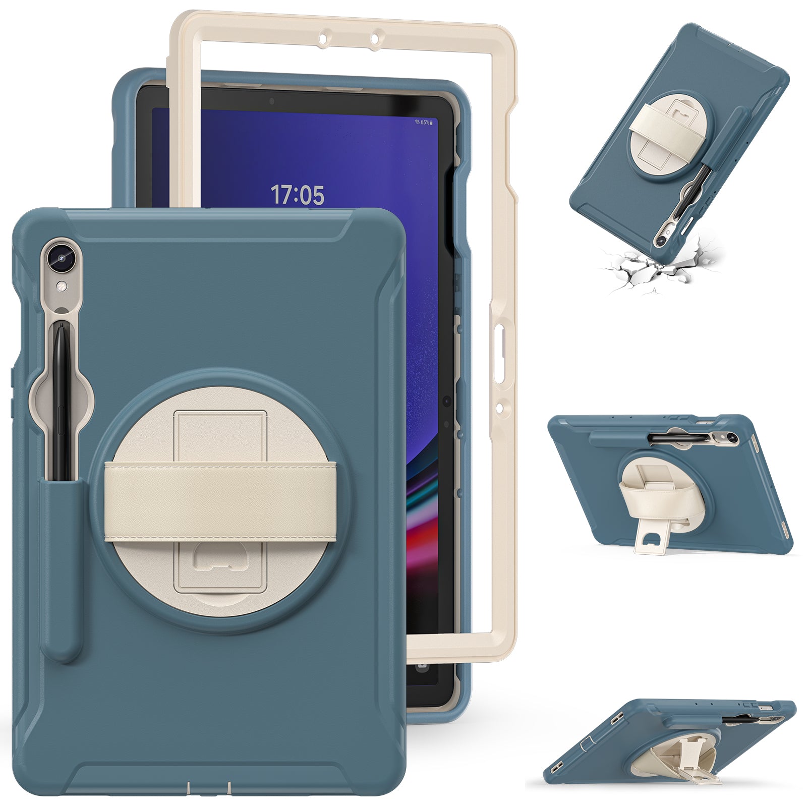 For Samsung Galaxy Tab S7 T870 S8 X700 S9 X710 Case PC TPU Kickstand Tablet Cover with Pen Slot For Samsung Galaxy Tab S7 T870 S8 X700 S9 X710 Case PC TPU Kickstand Tablet Cover with Pen Slot